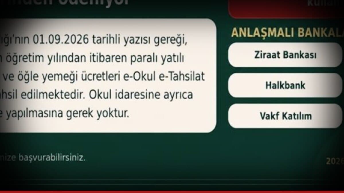 Karaman Anadolu İHL pansiyon ödemeleri E-OKUL E-Tahsilat üzerinden alınacak