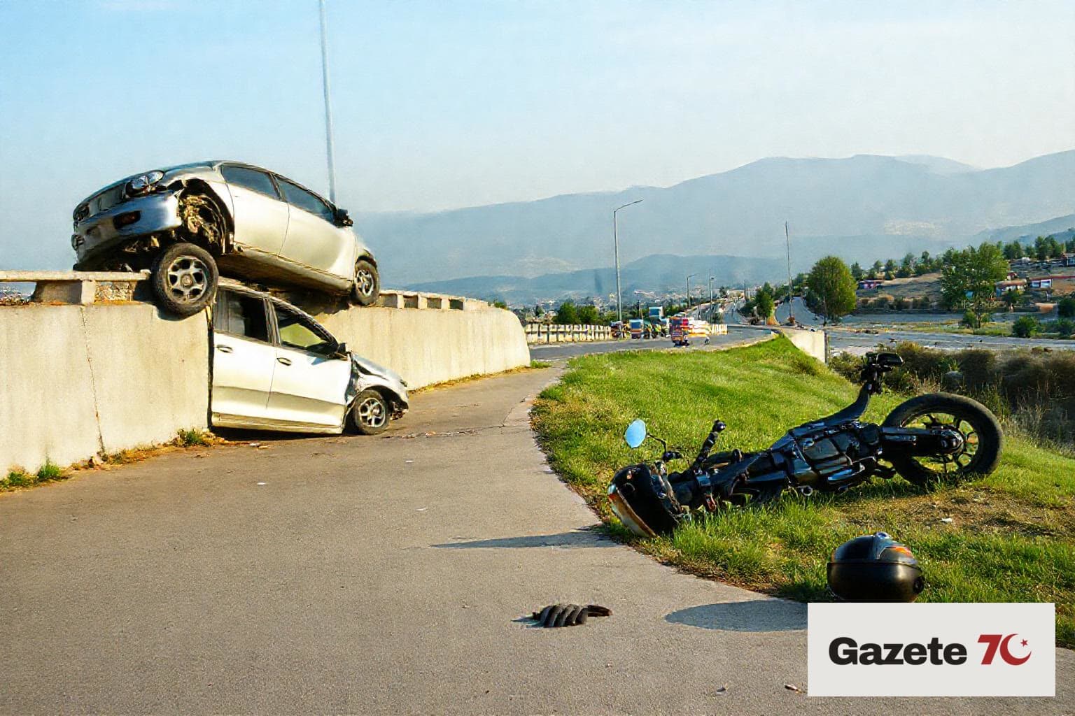 Karaman'da iki ayrı sürücü kazası: otomobil bariyere, motosiklet şarampole devrildi